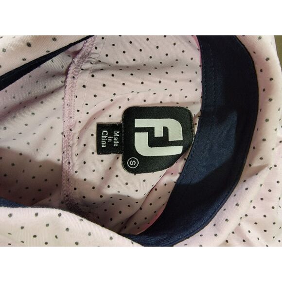 Foot Joy Men's Pink Polka Dot Polo Shirt - Small - Picture 5 of 7